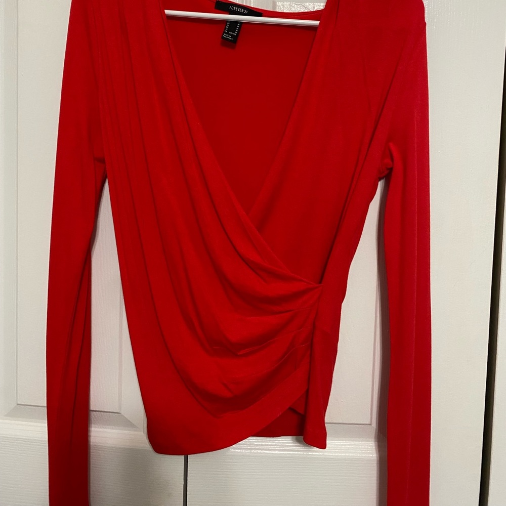 Red beautiful blouse, worn once!
